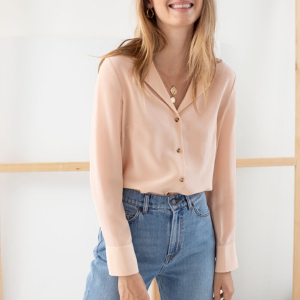 & other stories silk blouse